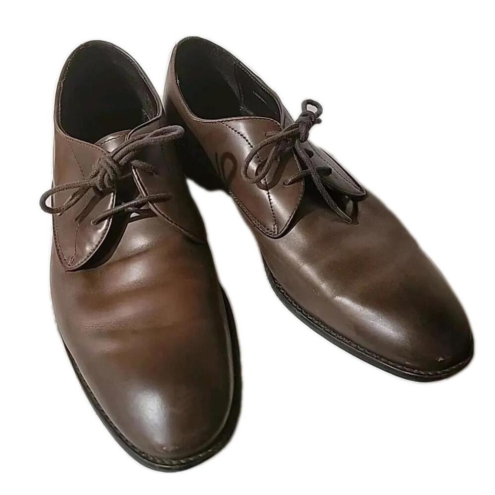 John Varvatos Star USA Brown Leather Oxfords Dress Shoes 10.5 M - Picture 2 of 15
